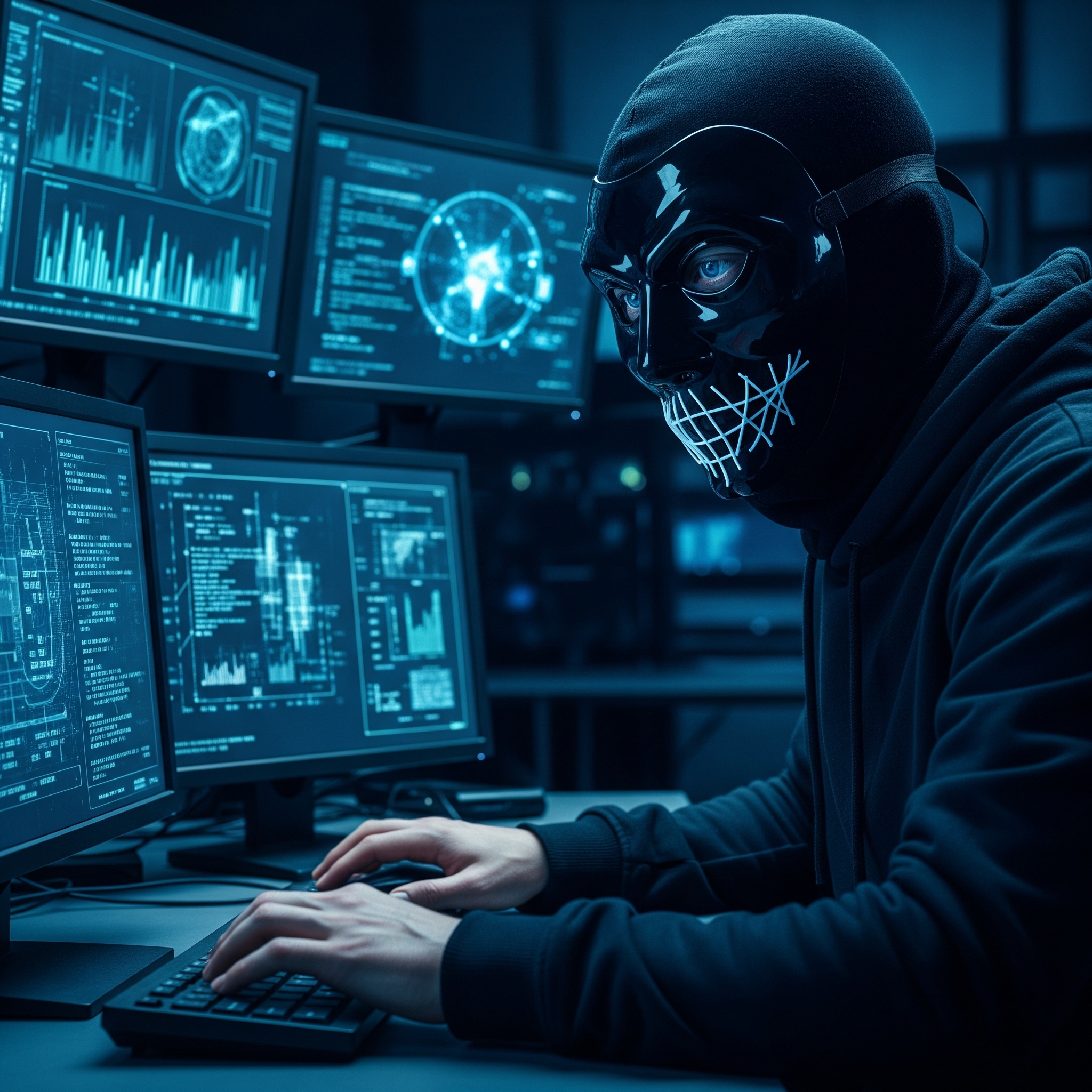 security lessons - masked hacker